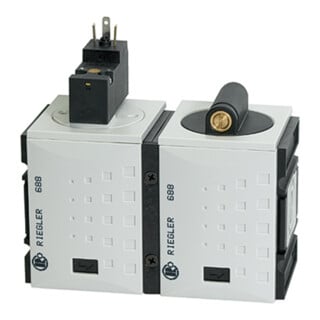 Riegler Unité de remplissage »FUTURA«, actionnement électrique, 230 V AC/50 Hz, BG 4, G 1