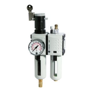 Riegler Unité d'entretien 2 pcs »FUTURA«, PC, BG 2, G 1/2, 0,5-16 bar, VA
