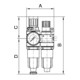 Riegler Unité d'entretien 2 pcs «Standard-mini», réservoir PC, BG 0, G 1/8