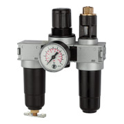 Riegler Unité d'entretien 3 pcs « multifix-mini », avec réservoir métal, G 1/4-1