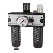 Riegler Unité d'entretien 3 pcs « multifix », réservoir PC, cage de protection, BG3, G1/2-1