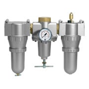 Riegler Unité d'entretien 3 pcs «Standard» avec réservoir métal, BG 1, G 1/4-1