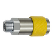 Riegler Unv. Dreh-Sicherheitskupplung NW 6, ISO 6150 C, G 3/8 AG, gelb