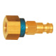 Riegler Unverwechselbarer Nippel NW 5, Messing blank, G 1/4 IG, blau-1
