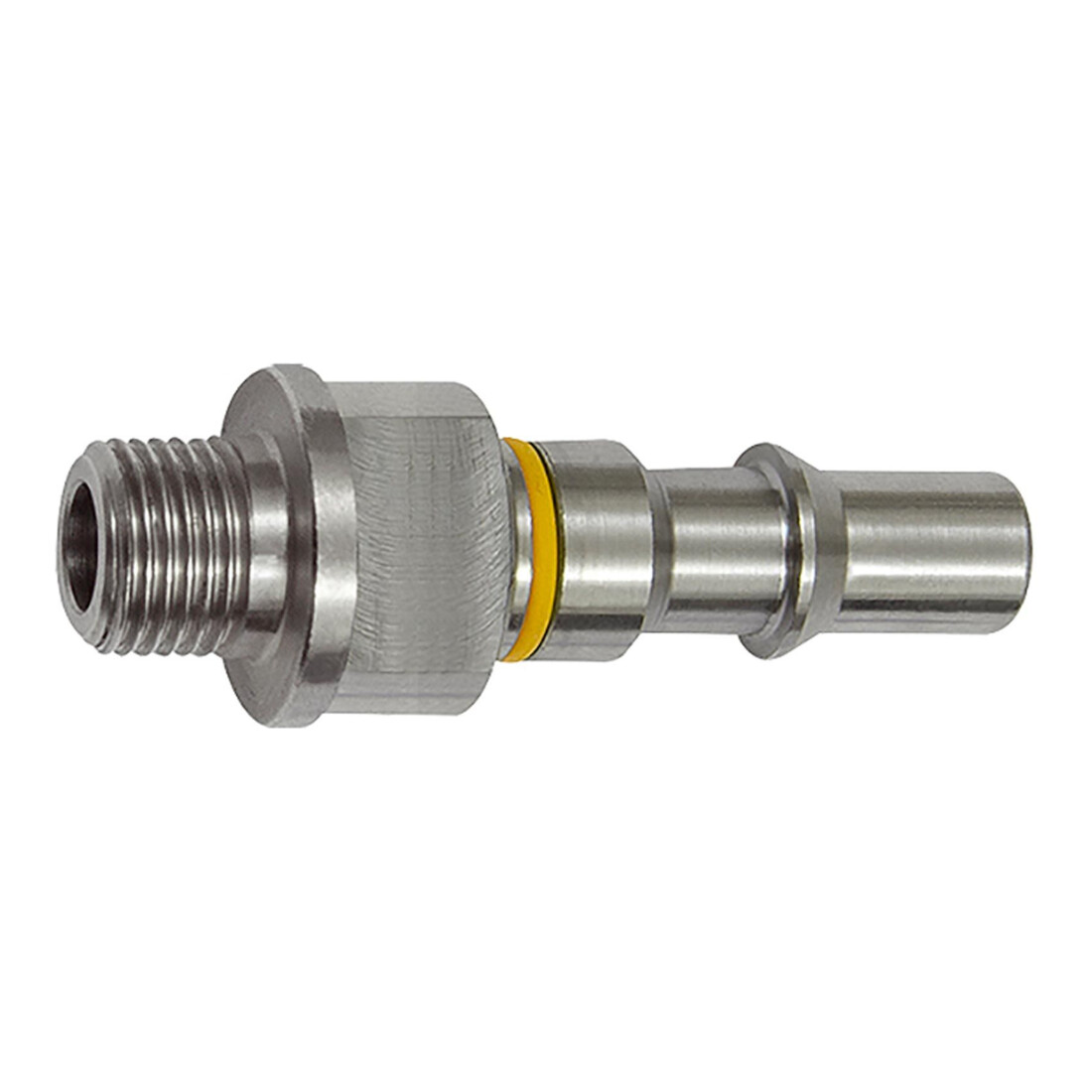 Riegler Unverwechselbarer Nippel NW 6, ISO 6150 C, G 1/4 AG, gelb