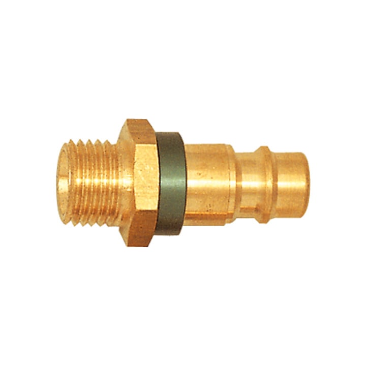 Riegler Unverwechselbarer Nippel NW 7,8, Messing blank, G 3/8 AG, grün