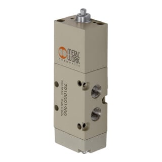 Riegler Valve à tige, 5/2 voies, monostable, NC, G 1/8