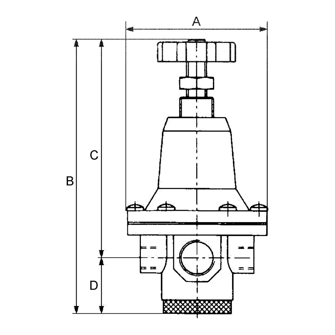 Riegler Valve de limitation de pression, avec manomètre, G 1/2, 0,1 - 3,0 bar