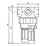 Riegler Valve de limitation de pression, avec manomètre, G 1/4, 0,1 - 2,0 bar-3