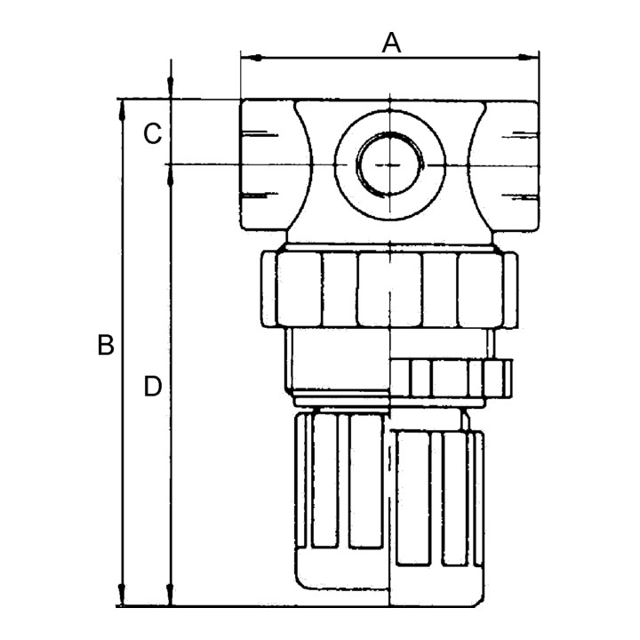 Riegler Valve de limitation de pression, avec manomètre, G 1/4, 0,1 - 2,0 bar