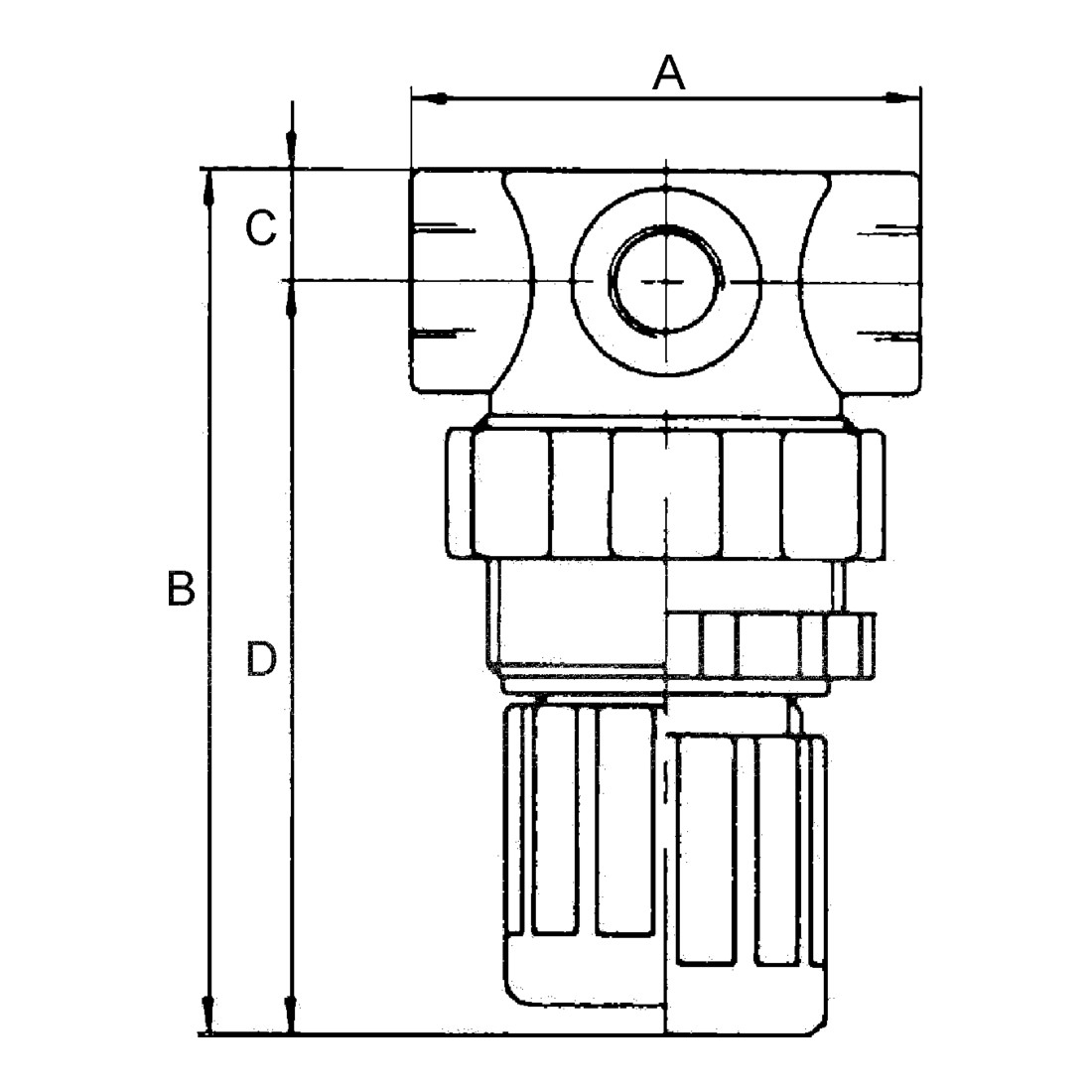 Riegler Valve de limitation de pression, avec manomètre, G 1/4, 0,1 - 2,0 bar