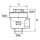 Riegler Valve de purge rapide, G 1/2, SW1 26, SW2 26, SW3 26