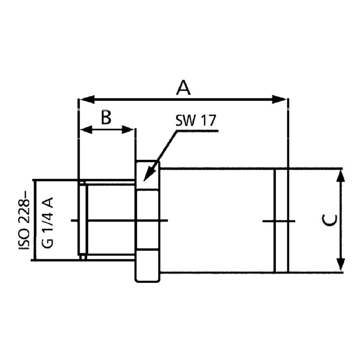 Riegler Valve de réduction de pression, G 1/4 int./ext., pression réglable 5,0 bar
