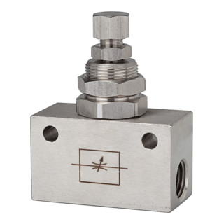 Riegler Valve de régulation, forme bloc, acier inox 1.4404, G 1/4, PN max. 10 bar