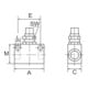 Riegler Valve d'étranglement, forme bloc, acier inox 1.4404, G 1/8, PN max. 10 bar