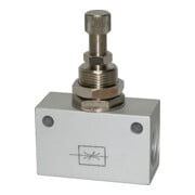 Riegler Valve d'étranglement, forme bloc, alu anodisé, G 1/4, PN max. 10 bar-1