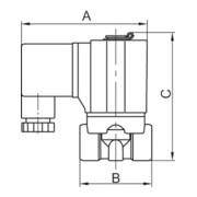 Riegler Vanne 2/2 voies, MS, NO, pré-actionnée, 24 V CC, G 3/4, PN 0,5-7 bar-3