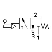 Riegler Vanne 3/2 voies, levier rotatif manuel long, NC, monostable G1/8, 2 positions de commutation-4