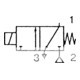 Riegler Vanne 3/2 voies, MS, NC, direct, 24 V CC, NBR, Rp 1/4, PN 0-4 bar