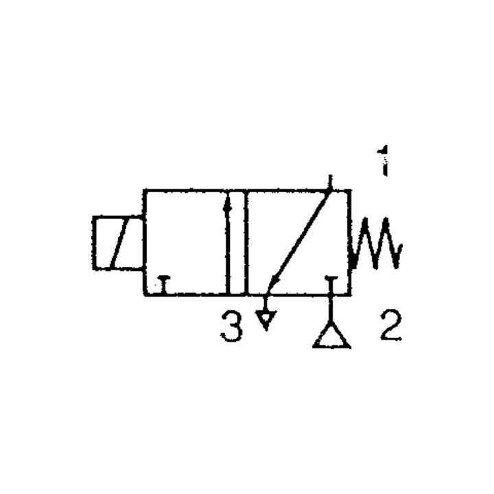 Riegler Vanne 3/2 voies, MS, NC, direct, 24 V CC, NBR, Rp 1/4, PN 0-4 bar