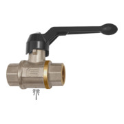 Riegler Vanne à bille de sécurité, non verrouillable, ventilation, MS chromé, Rp 2-1