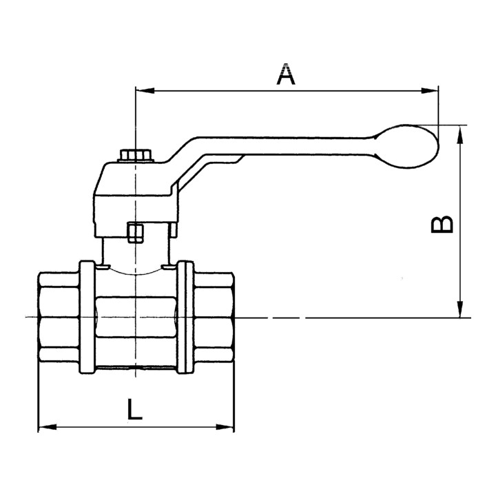 Riegler Vanne à bille de sécurité, non verrouillable, ventilation, MS chromé, Rp 2
