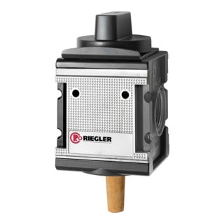 Riegler Vanne à boisseau sphérique 3/2 voies « multifix », verrouillable, BG 4, G 3/4