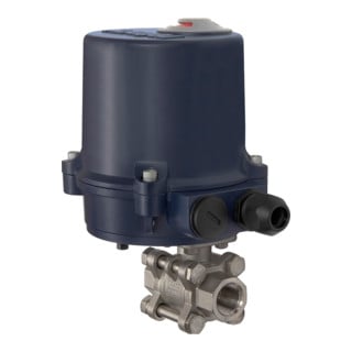 Riegler Vanne à boisseau sphérique inox 2 voies, actionneur électrique, 24 V CC, Rp 1/2