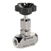 Riegler Vanne à pointeau, acier inoxydable 1.4571, G 3/8, DN 6, PN max. 400 bar-1