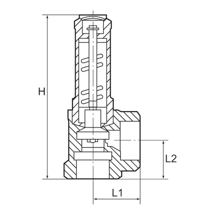 Riegler Vanne de sécurité d'angle, liquides, G 1/2, pression de déclenchement 2 bar