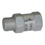 Riegler Vanne d'écoulement, AG o., alu, siège sphérique pu = -0,3bar l/min 2,9-1