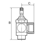 Riegler Vanne d'étranglement, étranglement bilatéral (B) G 3/8 IG, G 3/8-4