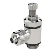 Riegler Vanne d'étranglement, étranglement double, raccord rapide G 1/8, tuyau 6/4-1