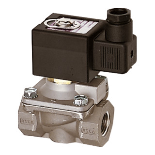 Riegler Vanne MV 2/2 voies, ES, FPM, NC, forcée, 24 V CC, G 1/2, PN 0-3 bar
