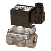 Riegler Vanne MV 2/2 voies, ES, FPM, NC, forcée, 24 V CC, G 1/2, PN 0-3 bar-1