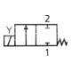 Riegler Vanne MV 2/2 voies, ES, FPM, NC, forcée, 24 V CC, G 1/2, PN 0-3 bar
