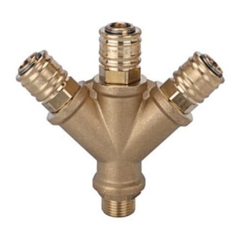 RIEGLER verdeler met 3 koppelingen, 3/8 inch