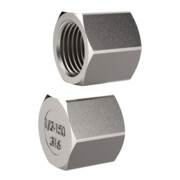 Riegler Verschlusskappe, Sechskant, G 1/4, SW 16, Edelstahl 1.4408-1