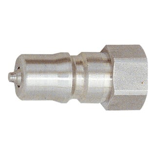 Riegler Verschlussnippel beidseitig absperr., ES 1.4305, G 3/8 IG, NW 7,5