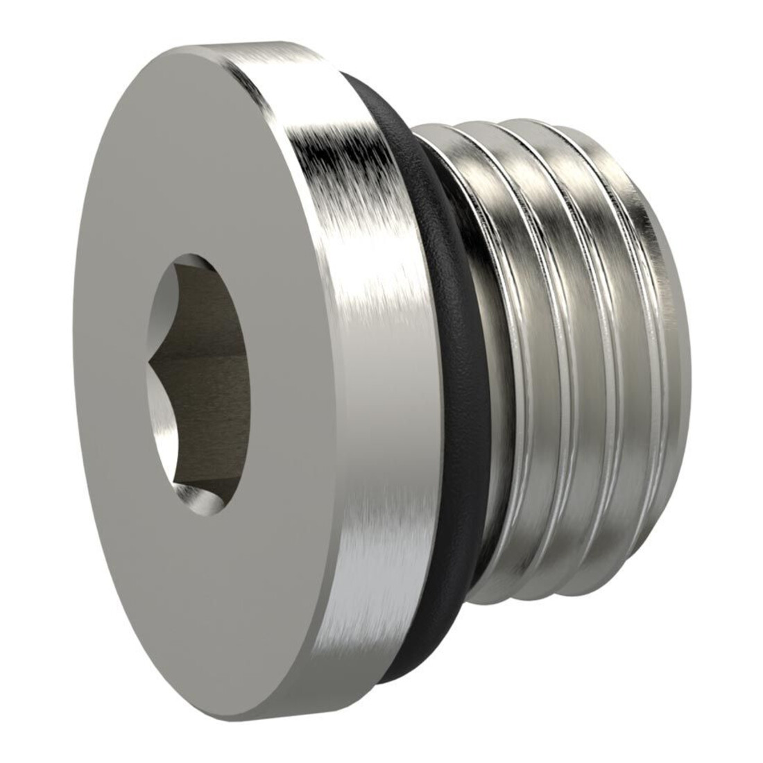 Riegler Verschlussschraube, Innensechskant 8 mm, G 3/8, NBR O-Ring, MSN