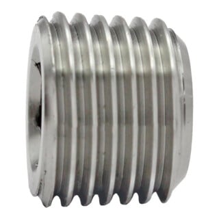 Riegler Verschlussschraube, Innensechskant, ohne Bund, R 1/4, ES 1.4571