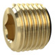 RIEGLER Verschlussschraube aus Messing CW614N, Innensechskant, ohne Bund-1