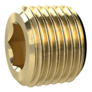 RIEGLER Verschlussschraube aus Messing CW614N, Innensechskant, ohne Bund