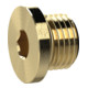Riegler Verschlussschraube, Innensechskant u. Bund, G 1/2, SW 10, Messing-1