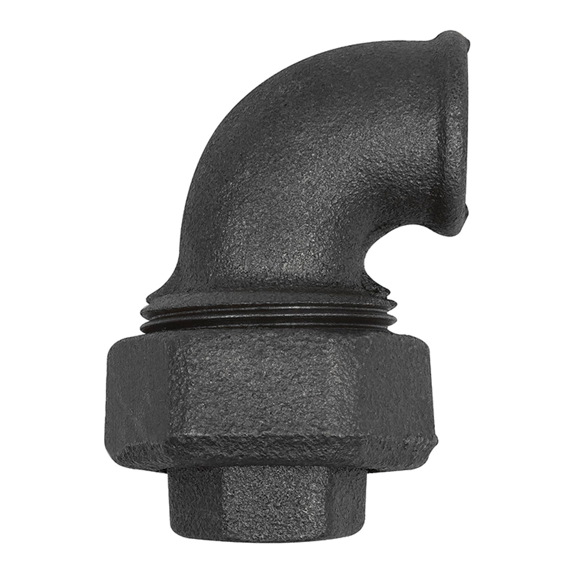 Riegler Verschr. Bogen 95, flachdicht., IG/IG Rp 3/4, Temperg. schwarz