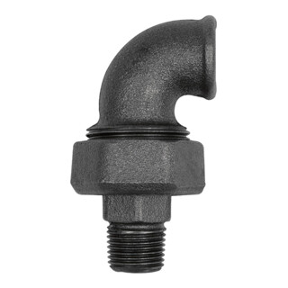 Riegler Verschr. Bogen 98, konisch dicht., Rp 3/4,R 3/4, Temperg. schwarz
