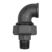 Riegler Verschr. Bogen 98, konisch dicht., Rp 3/4,R 3/4, Temperg. schwarz-1