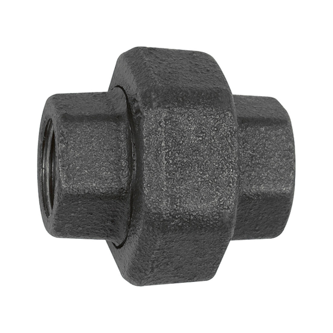 Riegler Verschraubung 330, flachdicht., Rp 1 1/4, Rp 1 1/4,Temperg. schw.