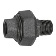 Riegler Verschraubung 331, flachdicht., R 1 1/2, Rp 1 1/2,Temperg. schw.-1