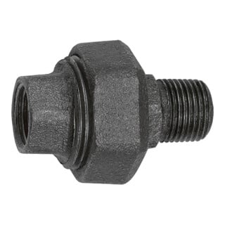 Riegler Verschraubung 331, flachdichtend, R 1/2, Rp 1/2, Temperg. schw.